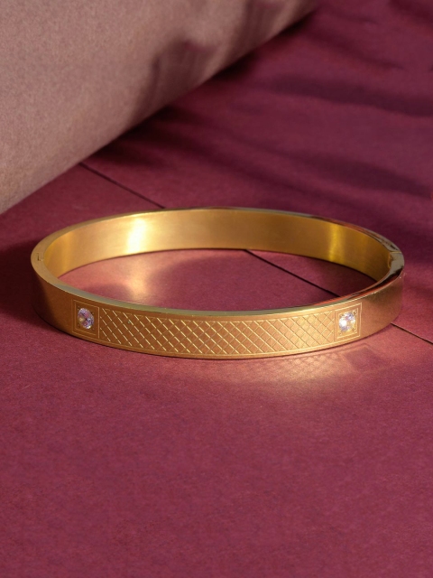 

Tistabene Men Gold-Plated Alloy Bangle-Style Bracelet