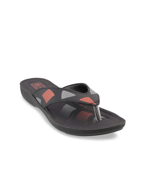 

WALKWAY Women Black Printed T-Strap Flats