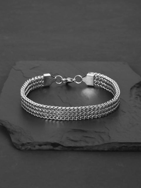 

Tistabene Men Silver-Plated Alloy Link Bracelet