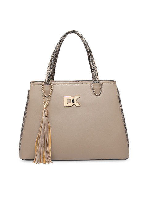 

Diana Korr Taupe Solid Handheld Bag