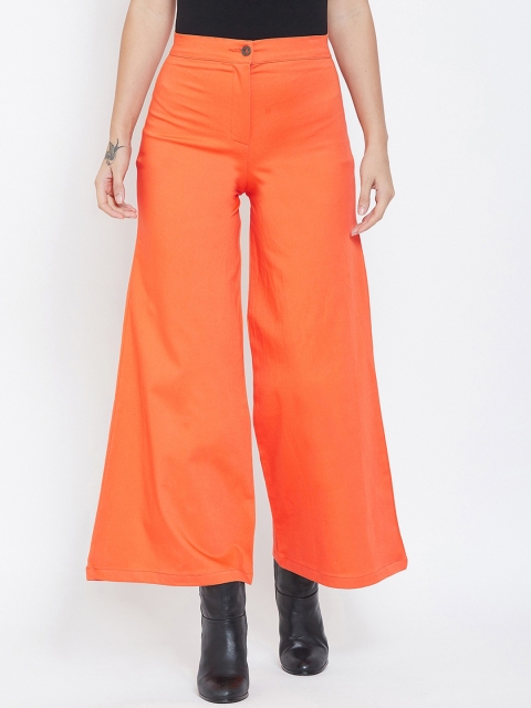 

Rider Republic Women Orange Flared Solid Culottes