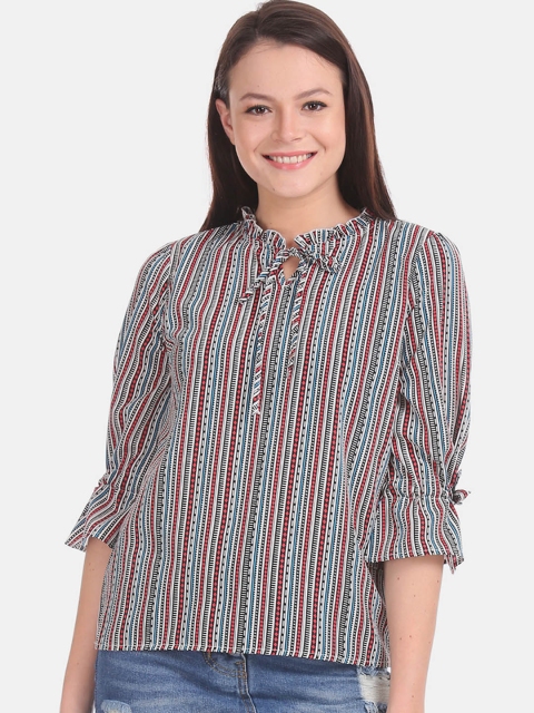 

Cherokee Women White Printed Top