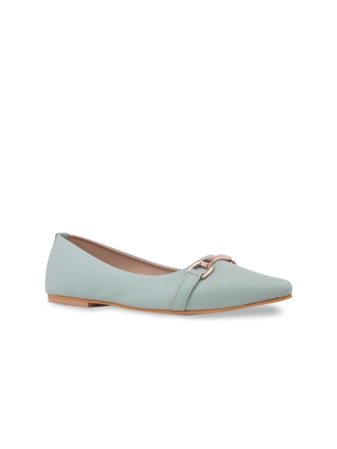 

TRENDS & TRADES Women Green Solid Ballerinas