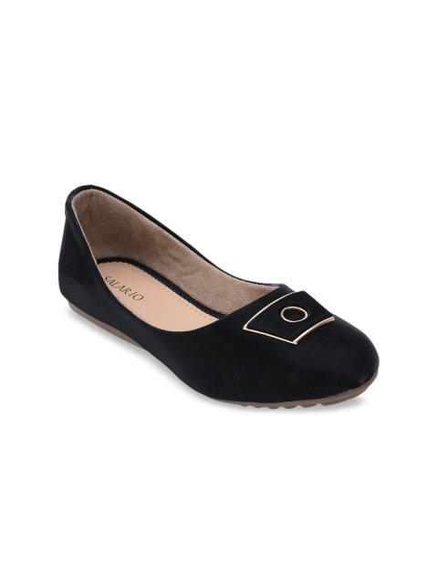 

SALARIO Women Black Solid Ballerinas