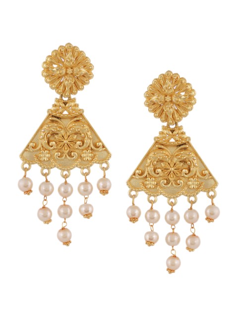 

Silvermerc Designs Gold-Plated Handcrafted Classic Drop Earrings