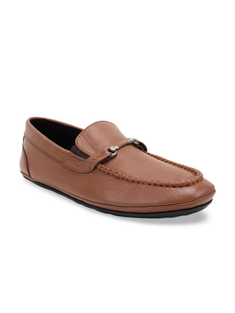 

SCENTRA Men Tan Brown Leather Loafers