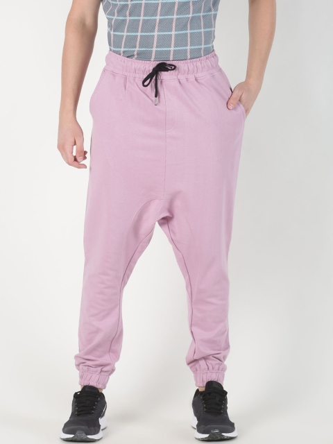 

Blue Saint Men Mauve Solid Straight-Fit Joggers