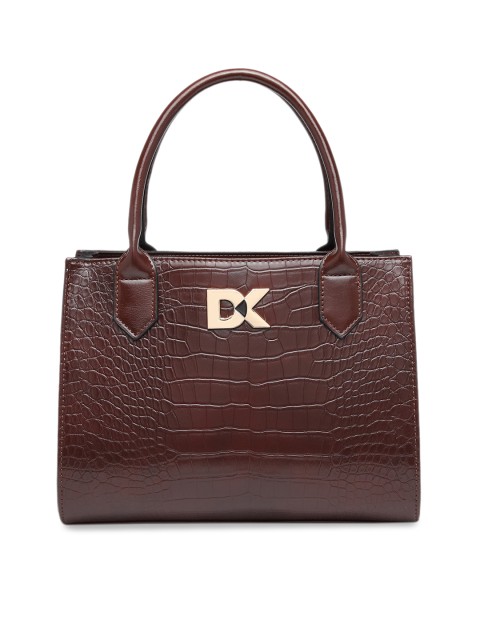 

Diana Korr Coffee Brown Textured Handheld Bag