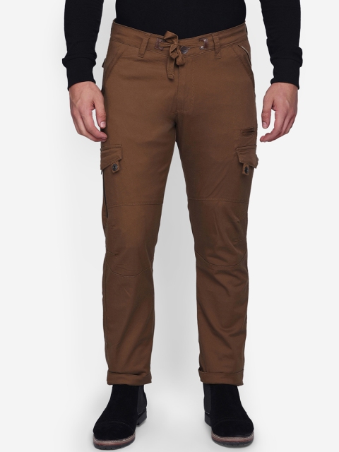 

beevee Men Brown Regular Fit Solid Cargos