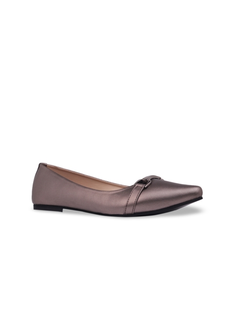

TRENDS & TRADES Women Copper-Toned Solid Ballerinas