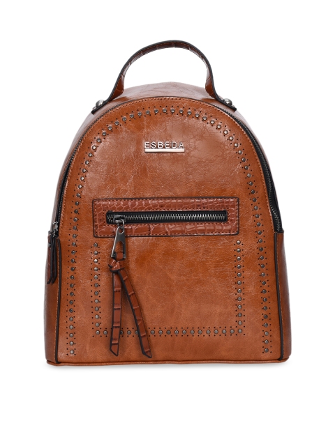

ESBEDA Women Tan Brown Solid Backpack