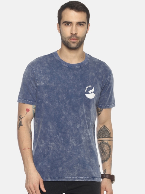 

Wolfpack Men Blue Dyed Round Neck T-shirt