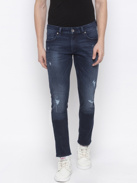 

SPYKAR Men Blue Skinny Fit Low-Rise Mildly Distressed Jeans