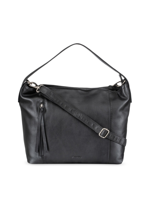 

MAI SOLI Women Black Solid Leather Shoulder Bag