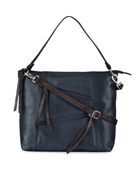 

MAI SOLI Women Navy Blue Solid Leather Shoulder Bag