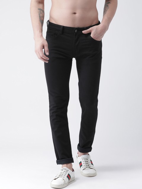 

Rex Straut Jeans Men Black Slim Fit Mid-Rise Clean Look Stretchable Jeans