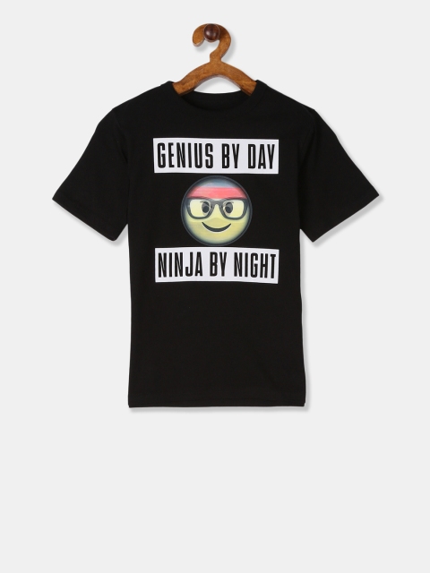 

The Childrens Place Boys Black Printed Round Neck T-shirt