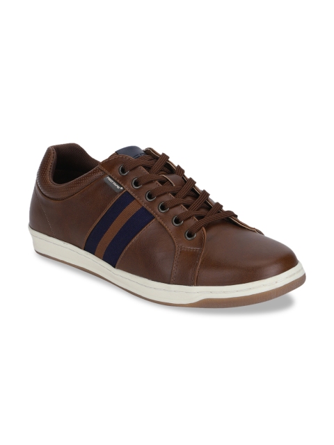 

Red Tape Men Coffee Brown Striped Sneakers