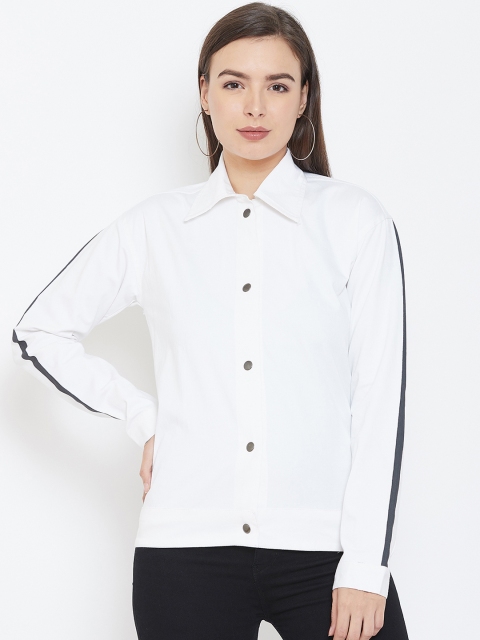 

Rider Republic Women White Solid Tailored Jacket