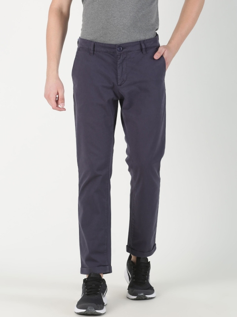 

Blue Saint Men Blue Regular Fit Solid Trousers