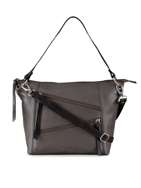 

MAI SOLI Women Brown Solid Leather Shoulder Bag