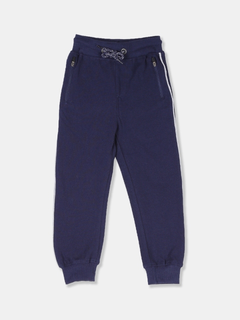 

Cherokee Boys Blue Solid Knitted Joggers