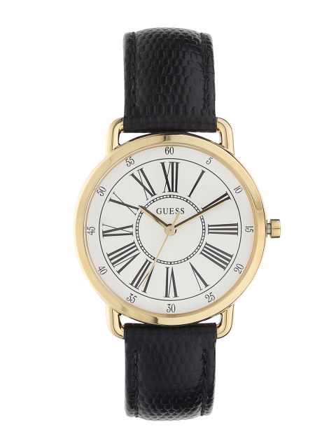 

GUESS Women White Leather Analogue Watch W1285L2