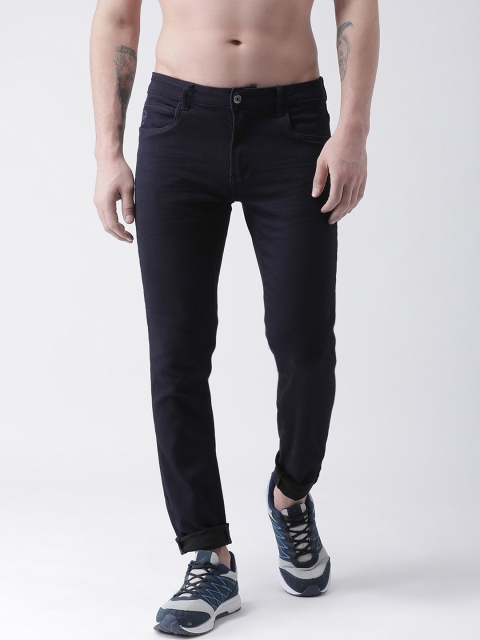 

Rex Straut Jeans Men Blue Tapered Fit Mid-Rise Clean Look Stretchable Jeans