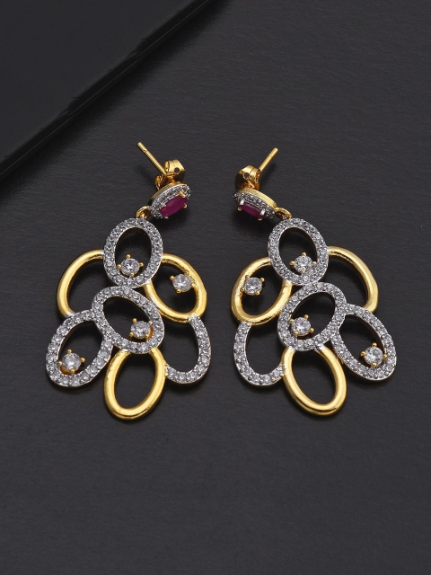

Tistabene Gold-Plated Contemporary Drop Earrings