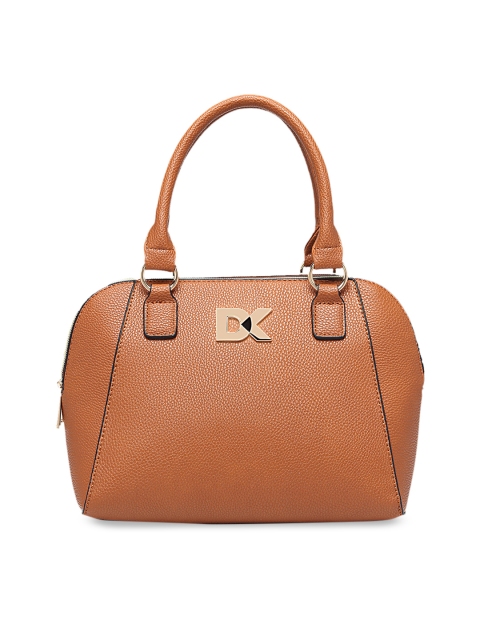 

Diana Korr Tan Brown Textured Handheld Bag