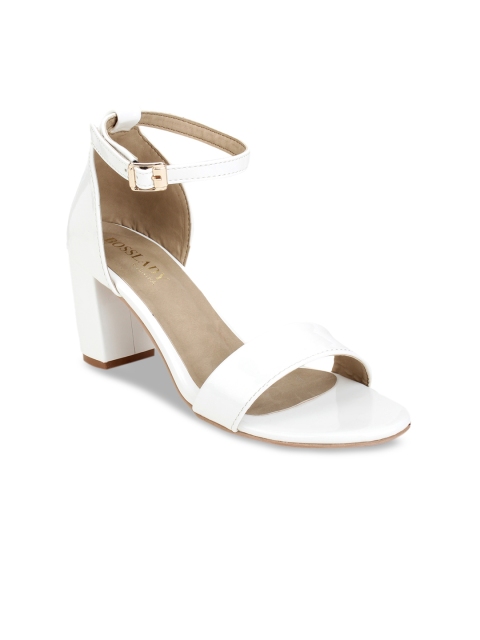 

SCENTRA Women White Solid Block Heels