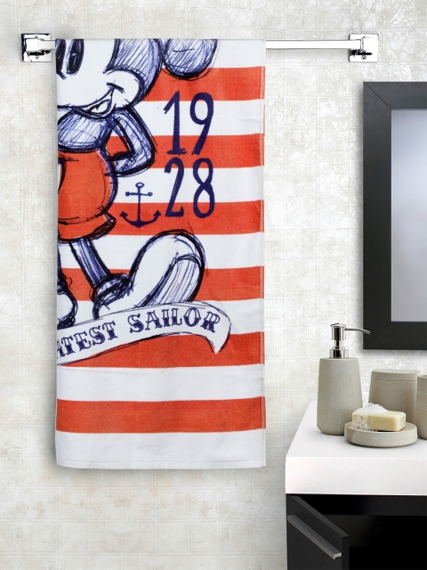 

SPACES Kids Red & White Disney Mickey Mouse Printed 380GSM Bath Towel