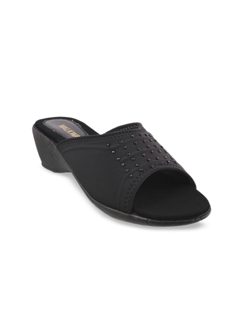 

WALKWAY Women Black Embellished Sandals