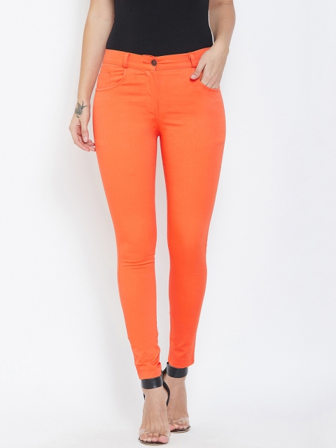 

Rider Republic Women Orange Slim Fit Solid Anti Fit Trousers