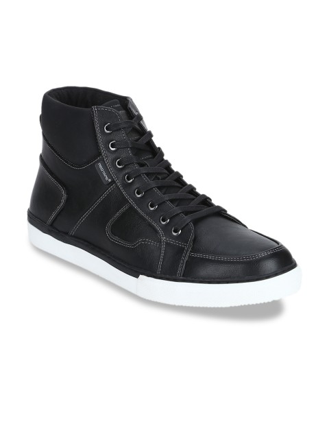 

Red Tape Men Black Solid Mid-Top Sneakers
