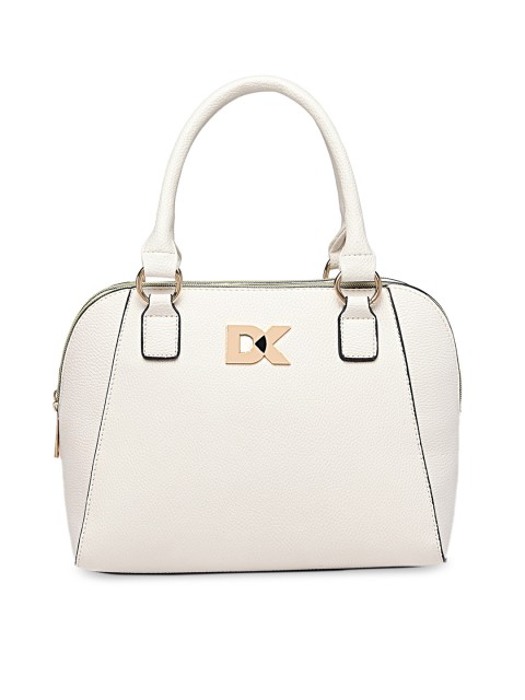 

Diana Korr White Textured Handheld Bag