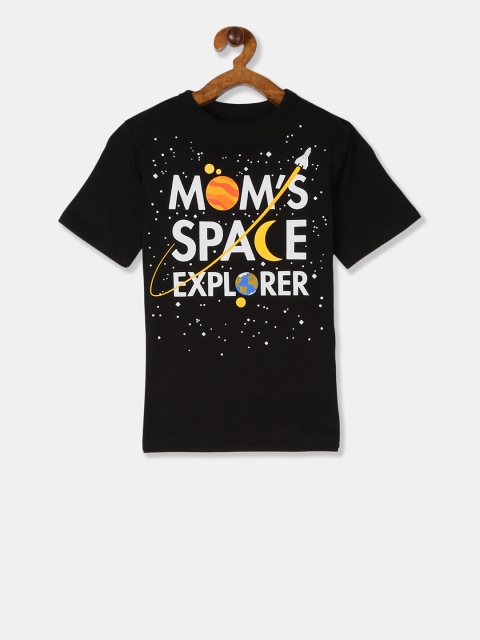 

The Childrens Place Boys Black Printed Round Neck T-shirt