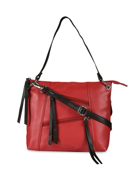 

MAI SOLI Women Red Solid Leather Shoulder Bag