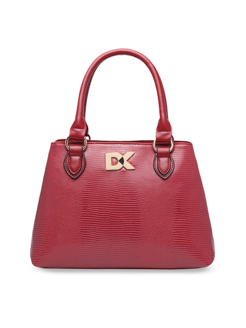 

Diana Korr Maroon Textured Handheld Bag