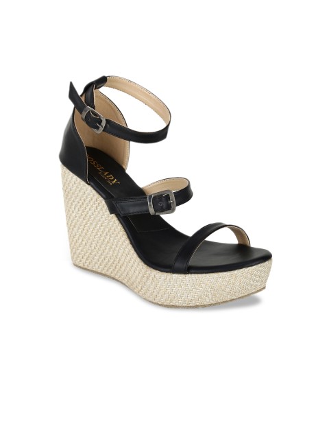 

SCENTRA Women Black Solid Wedges