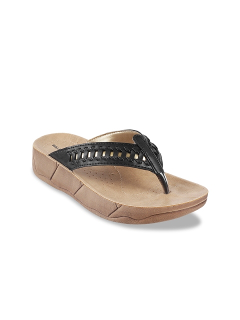 

WALKWAY Women Black Solid Wedges