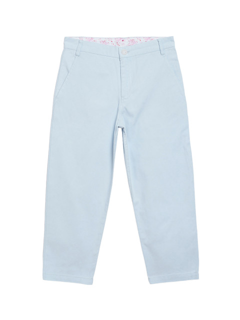 

KIDKLO Boys Blue Slim Fit Solid Regular Trousers