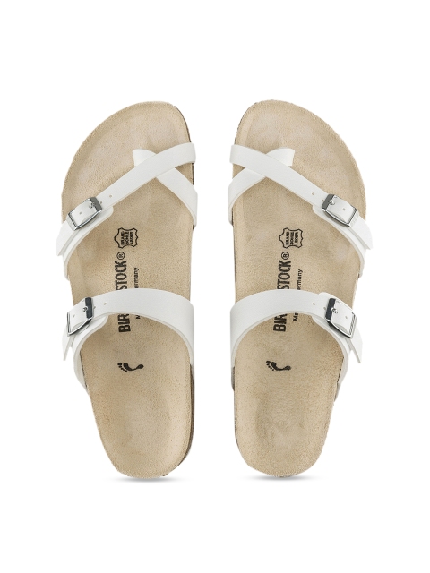 

Birkenstock Unisex White Mayari Birko-Flor Solid Narrow Width Sandals