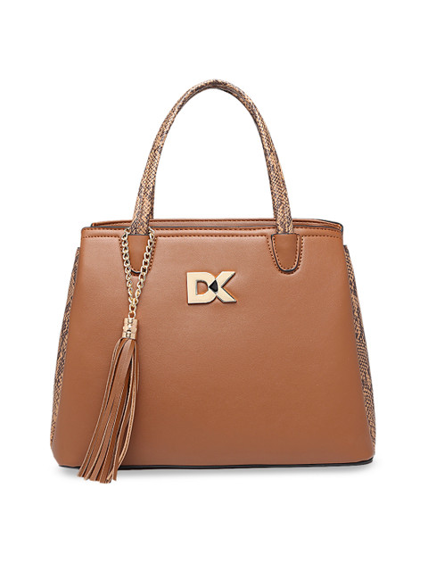 

Diana Korr Tan Brown Solid Handheld Bag