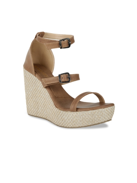 

SCENTRA Women Tan Brown Solid Wedges
