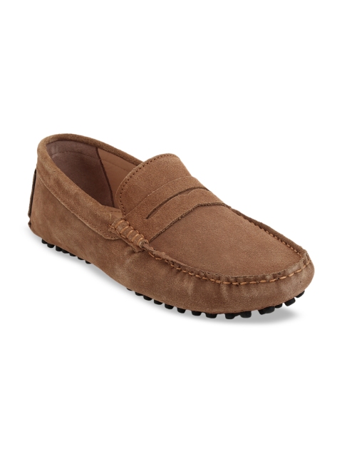 

SCENTRA Men Tan Brown Leather Loafers