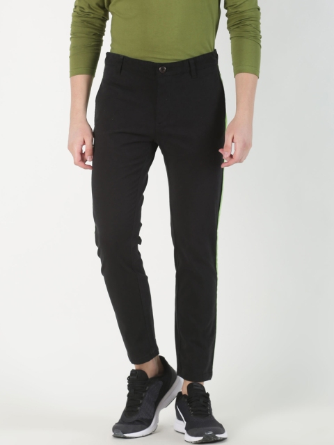 

Blue Saint Men Black Solid Regular Trousers