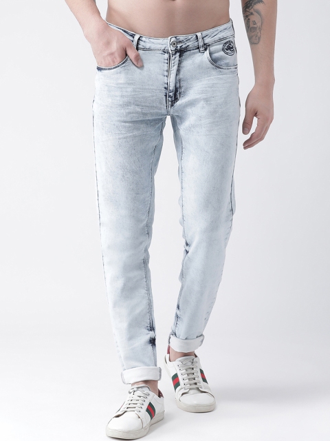 

Rex Straut Jeans Men Blue Tapered Fit Mid-Rise Clean Look Stretchable Jeans