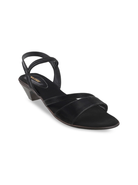 

WALKWAY Women Black Solid Sandals