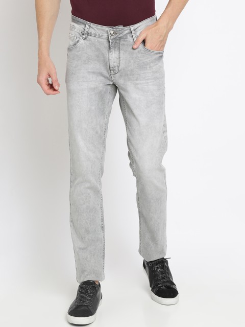 

Crocodile Men Grey Slim Fit Mid-Rise Clean Look Stretchable Jeans